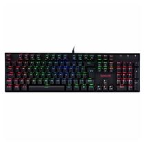 Teclado Mecânico Gamer Redragon Mitra RGB Preto Switch Vermelho ABNT2