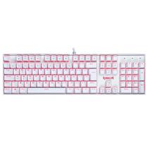 Teclado Mecânico Gamer Redragon Mitra Single Color Branco Switch Azul