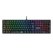 Teclado Mecânico Gamer Redragon Sindri - ABNT2 - Rainbow - Switch Brown - Preto - K671 (PT-Brown)