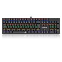 Teclado Mecânico Gamer Redragon Valheim Rainbow ABNT2 USB Switch Blue - Preto