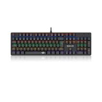 Teclado Mecânico Gamer Redragon Valheim Rainbow R605R Preto Switch Marrom com Fio ABNT2 Preto