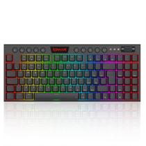 Teclado Mecânico Gamer Redragon Yi RGB ABNT2 USB Switch Marrom - Preto