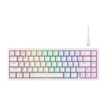 Teclado Mecânico Gamer Rise Mode GM1 Pro White, ARGB, Mini (65%), Switch Outemu Brown, USB-C - RM-TCM-GM1P-WBRO