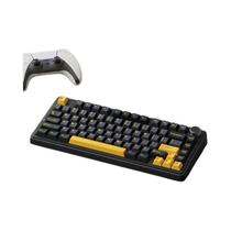 Teclado Mecânico Gamer Sem Fio Bluetooth AULA F75 RGB PBT Layout 75% Perfil OEM