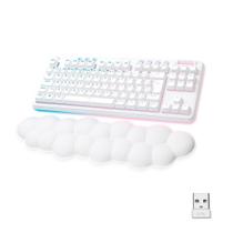 Teclado Mecânico Gamer Sem Fio Logitech G715, Coleção Aurora, LIGHTSPEED Switch GX Linear Vermelho, RGB, ABNT2, Branco - 920-010706