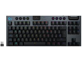 Teclado Mecânico Gamer sem Fio Logitech RGB Preto G915 TKL