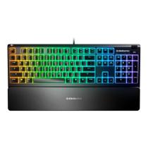 Teclado Mecânico Gamer Steelseries Apex 3, RGB, IP32, Anti-ghosting, US, Preto - 64795