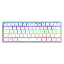 Teclado Mecânico Gamer T-Dagger Arena 60%, RGB, Switch Dust-proof Marrom, USB Tipo-C, ABNT2, Branco - T-TGK321W-BR