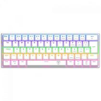 Teclado Mecânico Gamer T-Dagger Arena, Rainbow, Switch Brown, 60%, ABNT2, Branco