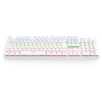 Teclado Mecânico Gamer T-Dagger Axis, RGB, Full Size, Switch Dust-proof Marrom, USB, ABNT2, Branco - T-TGK329W-BR