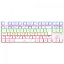 Teclado Mecânico Gamer T-Dagger Bora, Rainbow, Switch Brown, TKL, ABNT2, Branco