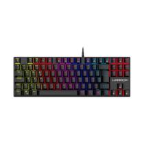 Teclado Mecânico Gamer Warrior Royal Cross, RGB, Switch Blue, TKL, ABNT2, Preto - TC312