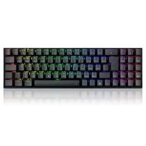 Teclado mecanico gamer zed pro rgb switch brown redragon k627p-wns-b preto