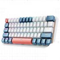 Teclado mecanico K500-61 Mini Teclado Mecânico Formato 60% com Fio, Teclas Removíveis, Retroiluminação RGB, 61 Tecla par