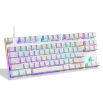 Teclado Mecânico Motospeed Ck82 Branco Rgb Switch Red White