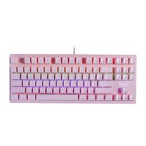 Teclado Mecânico Oex Game Wolf Pink Tc-605