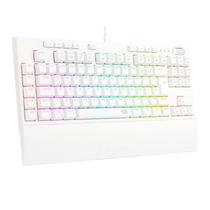 Teclado Mecânico Óptico Redragon, Broadsword PRO, Branco, RGB, Switch Vermelho, ABNT, TKL, Com Apoio