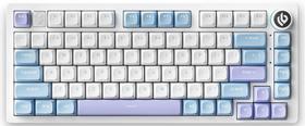 Teclado Mecânico para Games LEOBOG Hi75 75% com Fio e Retroiluminação RGB Azul Gelo