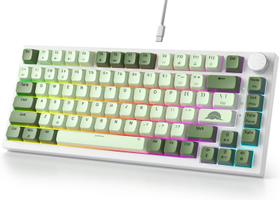 Teclado mecânico para jogos Fogruaden Wired 75% Matcha