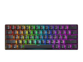 Teclado mecânico para jogos GK61 61 teclas RGB Gateron Optical
