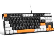 Teclado mecânico para jogos MageGee 75% TKL 87 teclas Brown Switch