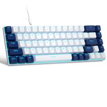 Teclado mecânico para jogos MageGee MK-Box 68 teclas branco/azul Teclado mecânico para jogos MageGee MK-Box 68 teclas branco/azul