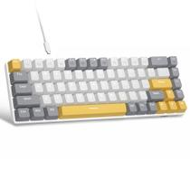 Teclado mecânico para jogos MageGee MK-Box 68 teclas branco/cinza