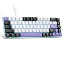 Teclado mecânico para jogos MageGee MK-Box 68 teclas branco/roxo