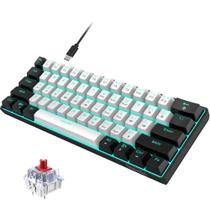 Teclado mecânico para jogos Snpurdiri 60% com fio Ice Blue LED Teclado mecânico para jogos Snpurdiri 60% com fio Ice Blue LED