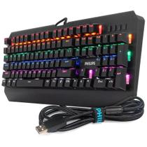 Teclado Mecanico Philips Spk8413 Gamer Switch Blue