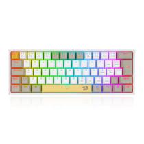 Teclado Mecânico Redragon Fizz RGB Switch Brown Amarelo Branco Cinza - K617RGB-YL&WT&GY Teclado Mecânico Redragon Fizz RGB Switch Brown Amarelo Branco Cinza - K617RGB-YL&WT&GY