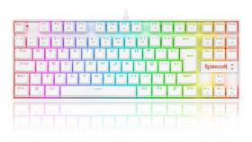 Teclado Mecânico Redragon Kumara Branco Rgb Switch Blue