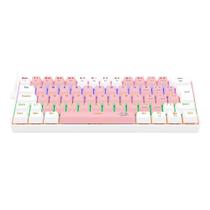 Teclado Mecânico Redragon Lakshmi, Rainbow, Switch Brown, ABNT2, Rosa e Branco - K606PW-R (PT-BROWN)