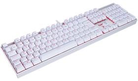 Teclado Mecânico Redragon Mitra Branco Switches Marrom - Iluminação Single RED