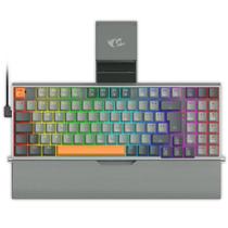 Teclado Mecânico Redragon Olaf Cinza RGB ABNT2 Switch Brown Teclado Mecânico Redragon Olaf Cinza RGB ABNT2 Switch Brown