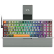 Teclado Mecânico Redragon Olaf Cinza Rgb Abnt2 Switch Brown