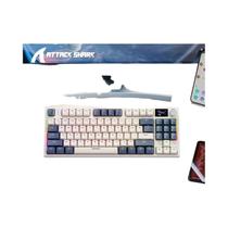 Teclado Mecânico Sem Fio Attack Shark K86 Bluetooth 24g Hot-Swap Com Botões Rotativos De Volume