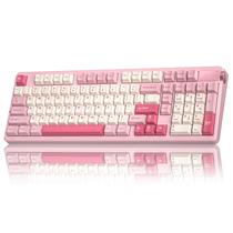 Teclado mecânico sem fio CORBOBO A98 RGB rosa com botão Teclado mecânico sem fio CORBOBO A98 RGB rosa com botão
