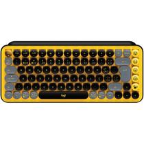 Teclado Mecânico Sem Fio Logitech POP Keys, Switch Brown, Bluetooth, Teclas Emoji Personalizáveis, USB, Amarelo Blast - 920-010710 - Lo gi
