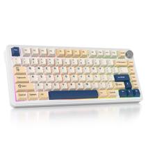 Teclado mecânico sem fio para jogos surmen M75 75% cremoso Teclado mecânico sem fio para jogos surmen M75 75% cremoso