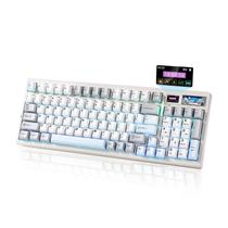 Teclado mecânico sem fio para jogos YUNZII IF99 com LCD BT/2.4G