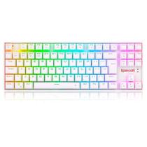 Teclado Mecânico Sem Fio Redragon Kumara Pro, RGB, Bluetooth, Switch Brown, Branco - K552RGB-BRS-W