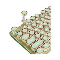 Teclado Mecânico Sem Fio Retro Punk Com Retroiluminação LED, Tri-Modo, Ergonômico, Tamanho Completo