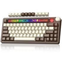 Teclado mecânico sem fio Womier K80 75% RGB marrom Teclado mecânico sem fio Womier K80 75% RGB marrom