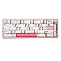 Teclado Mecânico Sem Fio YUNZII AL66 65% com Iluminação RGB Rosa