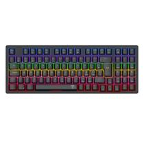 Teclado Mecânico T-Dagger Holysword Rainbow Sem Fio Switch Marrom 1800 Compact Preto - T-TGK331-BR