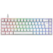 Teclado mecanico usb gamer 3068s switch pink akko branco