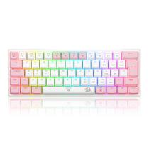Teclado mecanico usb gamer anivia switch brown redragon k614wp-rgb branco com rosa