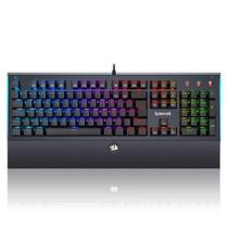 Teclado mecanico usb gamer aryaman rgb switch brown redragon k569rgb v2 preto