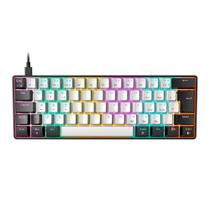Teclado mecanico usb gamer aura gk2 rainbow switch blue gamdias branco e preto